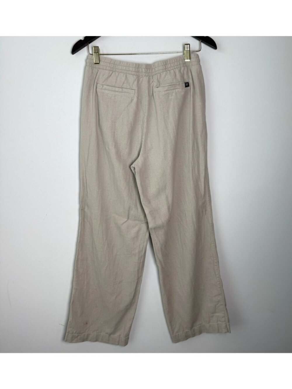 Gap Vintage Womens Linen Blend Pull On Wide Leg Pants Tan Size XS Y2K - Picture 3 of 7